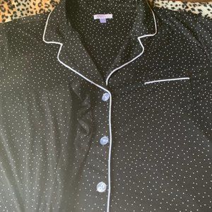 Button Up top with Capri Pajama set